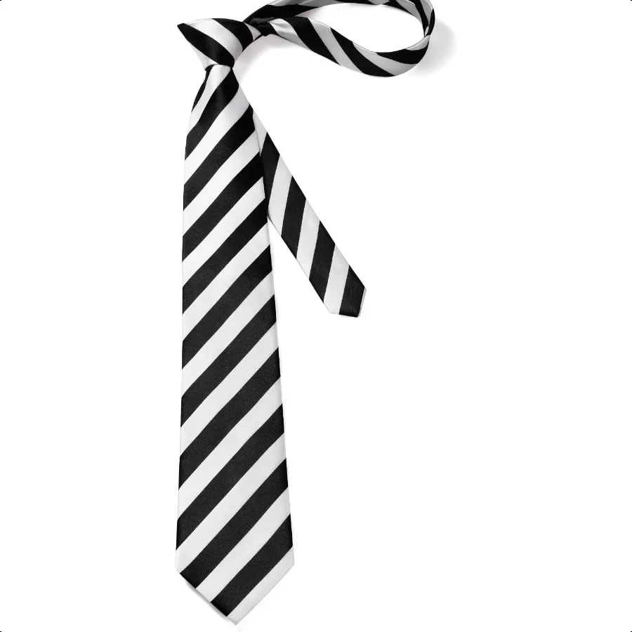 HISDERN мужской галстук в полоску и комплект носовых платков деловой формальный тканый карманный квадратный свадебный галстук в полоску для колледжа