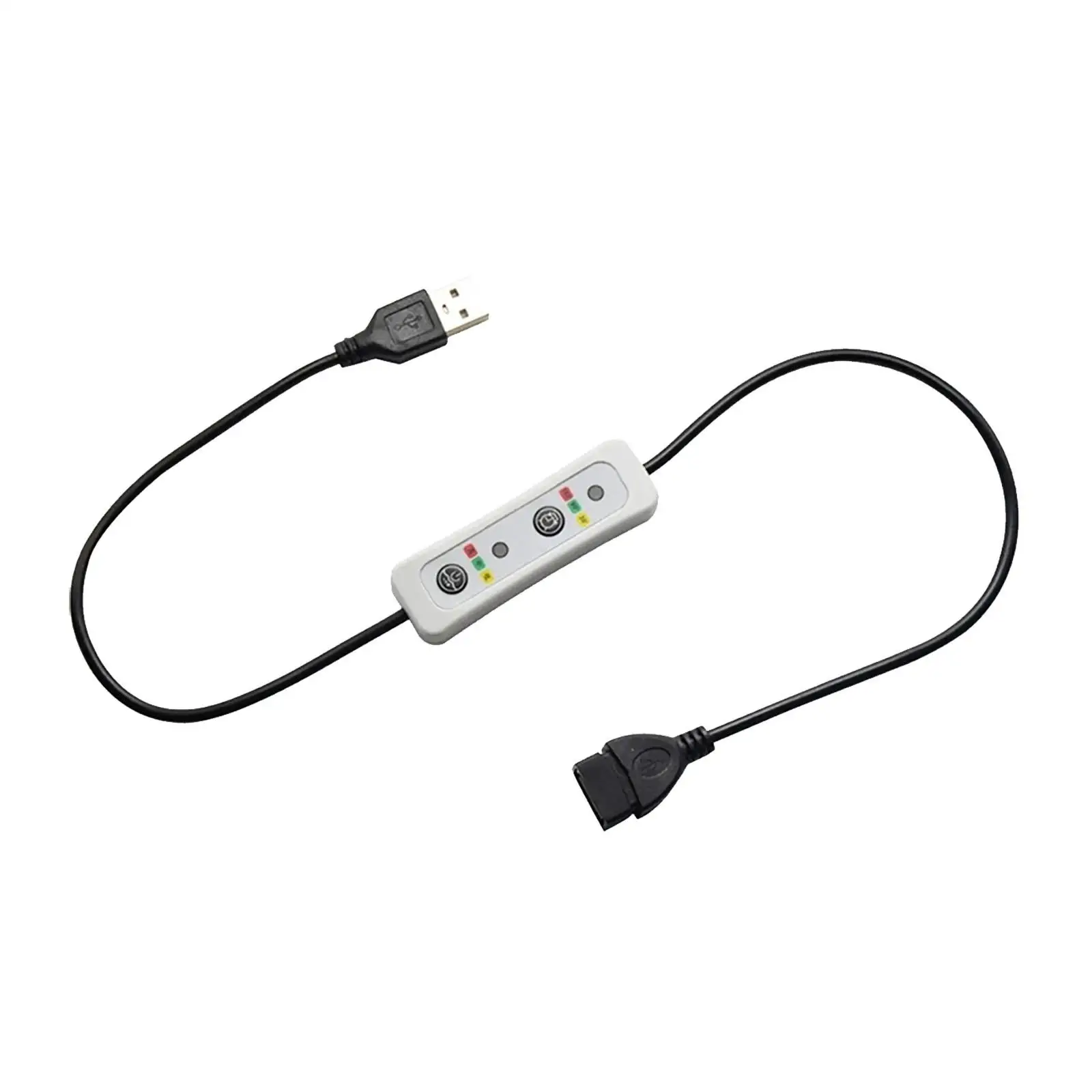 USB Male to Female Timer Switch Cable Adjustable Speed Power Cord for USB Lighting Devices
