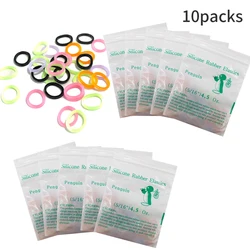 Banda elástica de ortodoncia de colores, 10 bolsas, 1000 piezas, 4,5 OZ, 1/8 
