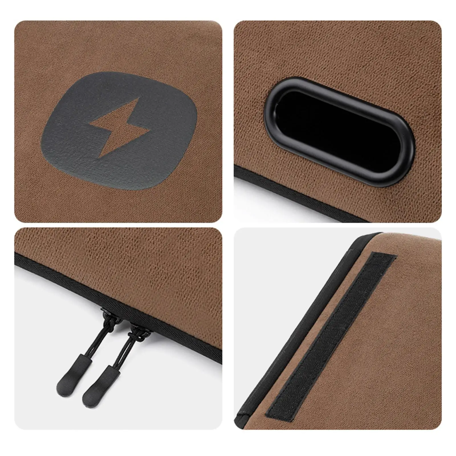 

Universal EV Charging Cable Storage Case Shockproof Soft Lining Organizer Bag PVC Leather for Easy Transportation