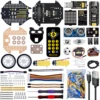 Keyestudio-Arduino nano用のビートルボットロボットカーキットとレゴブロック、ステム教育、スクラッチC、プログラム可能なdiy、3 in 1 3