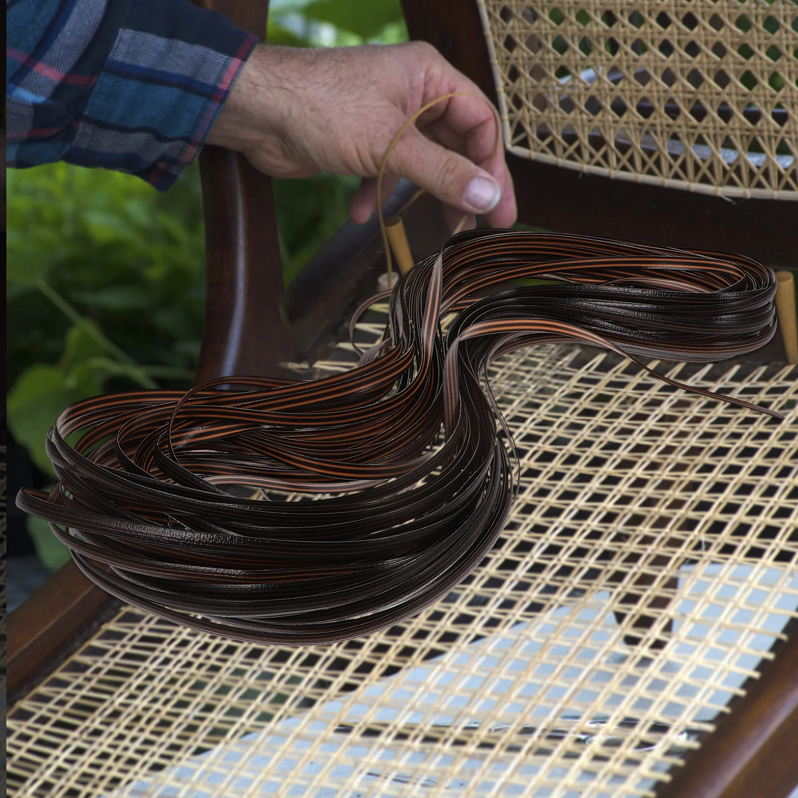 

Plastic Rattan For Crafts Cabinet Weaving Material Chair Repair Kit Diy Flat Cane Furniture Repair Supplies Storage Basket Round