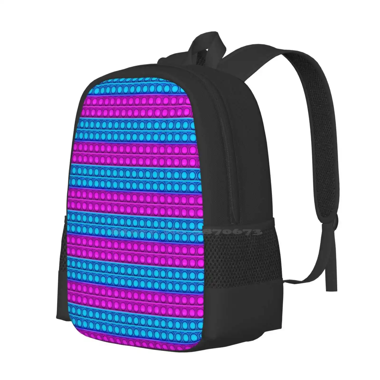 Sacos escolares multicoloridos para viagens, mochila para laptop, pop it lover, poppit fidget, aniversário, 2 cores