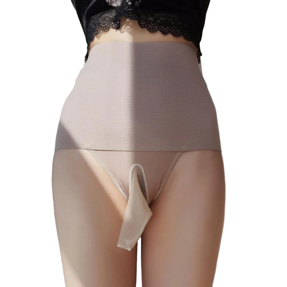 Roupa interior transparente de cintura alta para homens e mulheres, cuecas sexy