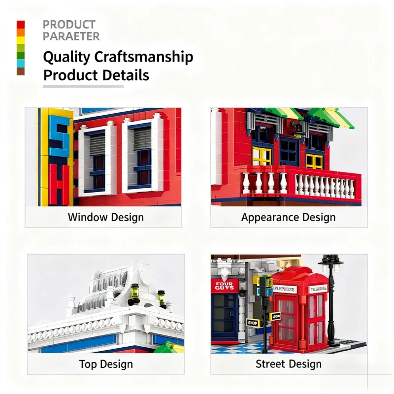 OUZEY Kit di costruzione del negozio ad angolo, modello di assemblaggio del mini negozio, giocattolo creativo per giochi di ruolo per adolescenti