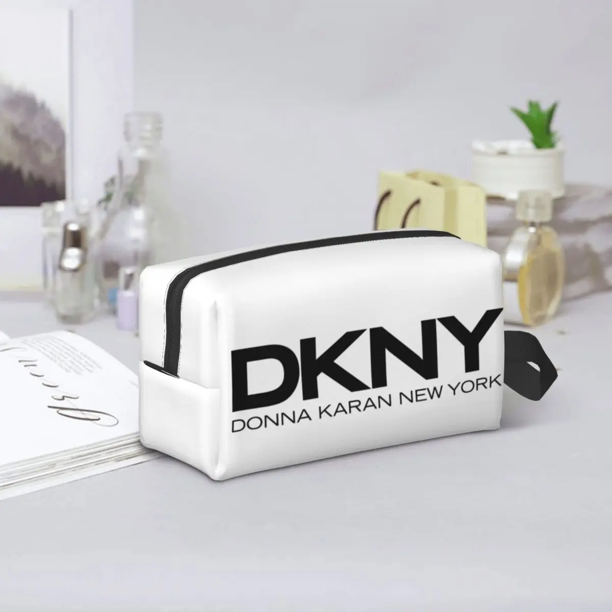 DKNYs Leather Makeup Bag Trendy Stuff Woman Cosmetic Bag Unique Design