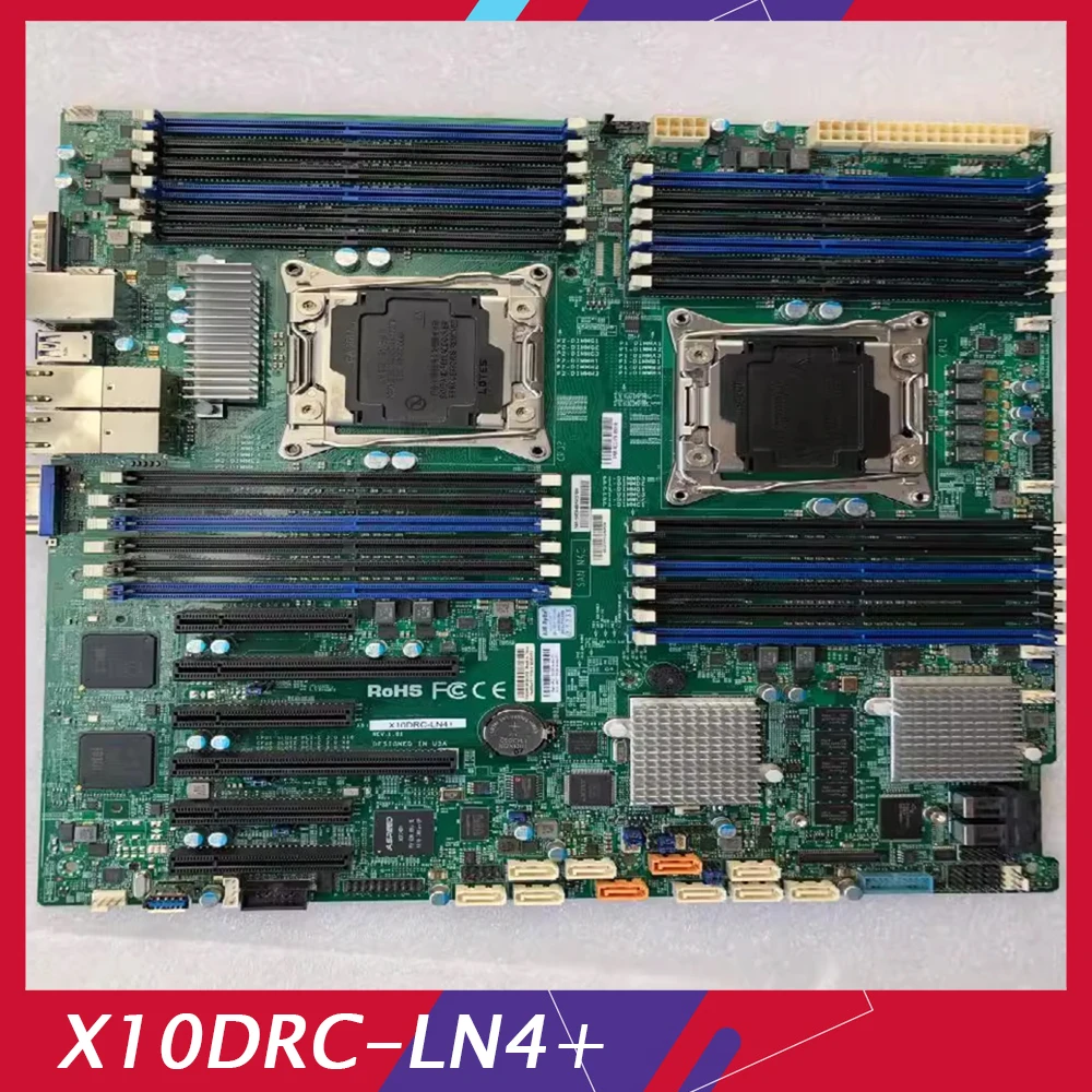 X10DRC-LN4+ For Supermicro Motherboard Support E5 v3 v4 DDR4 Onboard Array Card Dual X99