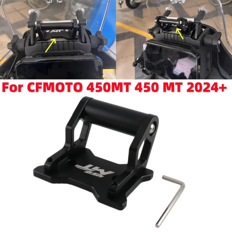 

12mm Motorcycle Mobile Phone Holder GPS Navigation Bracket For CFMOTO 450MT 450 MT 2024+