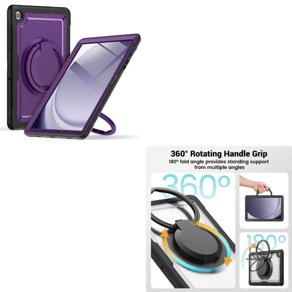 

652F ТПУ корпус для вкладки A9 плюс 11 -дюймовый 2023 тяжелый амортизаторный крышка 360 градусов вращающейся ручной подставки.