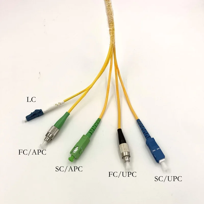 Imagem -03 - Fibra Ótica G652d com Conector 1km 2km 3km sc lc fc st Upc Apc Singlemode sm 125um Teste Otdr