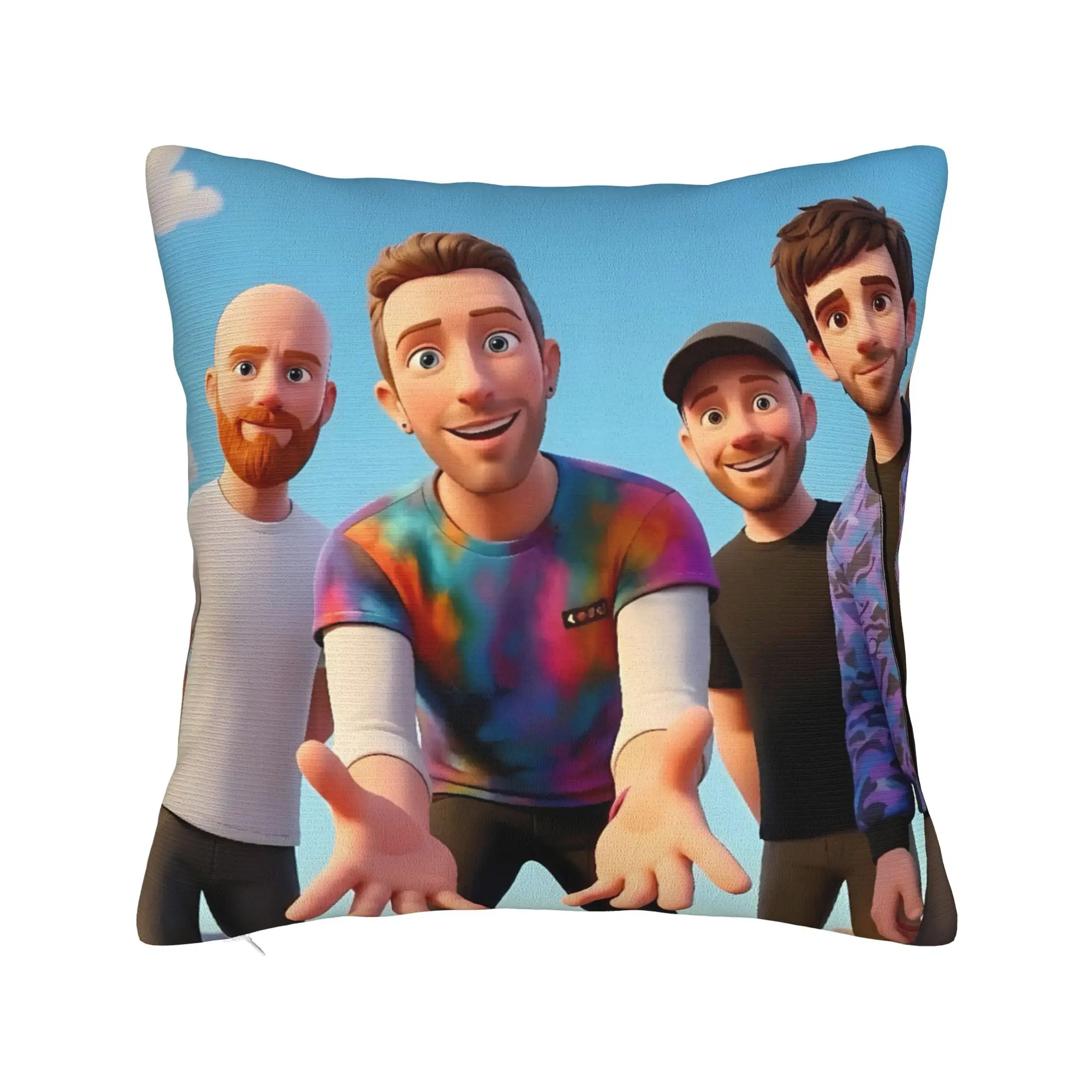 Band C-Coldplays Pillow Case  Square Pillow Cover For Wedding Party Home Decor Kawaii Pillowcases