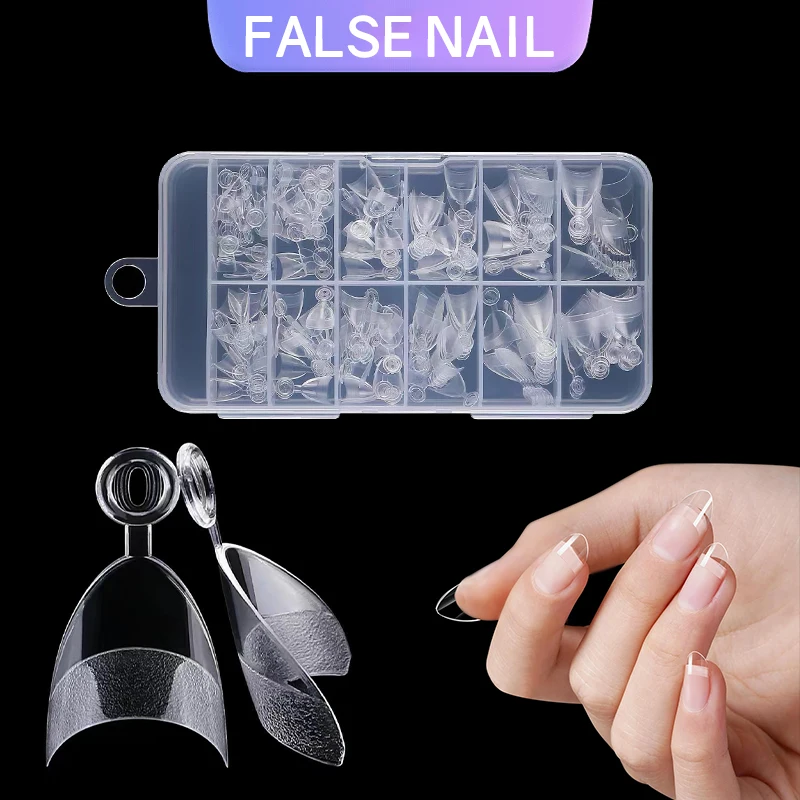 

240 шт. половина покрытия миндальные накладные ногти наполовину матовые накладные акриловые ногти очень короткие гелевые накладные ногти в форме миндаля 12 размеров простота использования