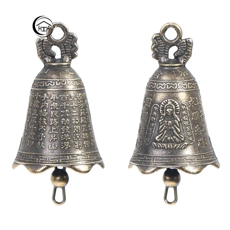 2pc or 1pc antique bell mini brass copper sculpture pray guanyin bell shui feng bell invitation buddha buddhism guanyin bells