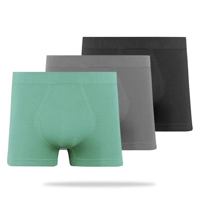 

Seamless Men Sport Underwear Boxer Soft Breathable Running Bottoms No Ride Up Gym Workout Briefs for Active&Daily(90% Nylon)