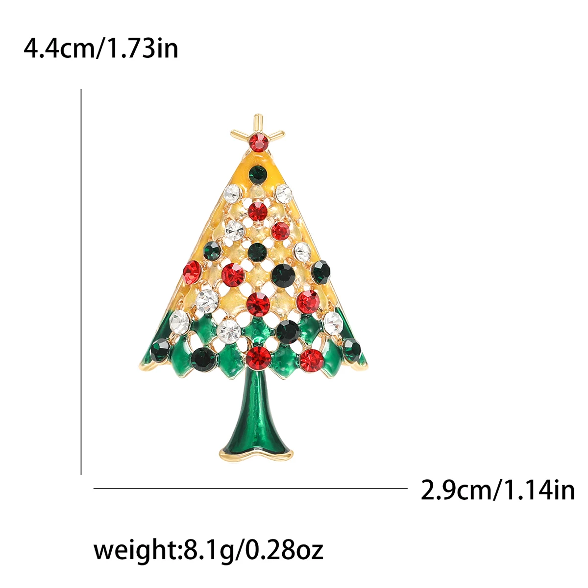 Эмалированные рождественские броши в форме рождественской елки для женщин, унисекс, булавки с растениями со стразами, украшение для вечеринки, аксессуары для одежды