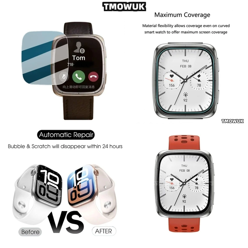 

For Amazfit Active 2 Square Active2, Elegant Design Tempered Glass Shield