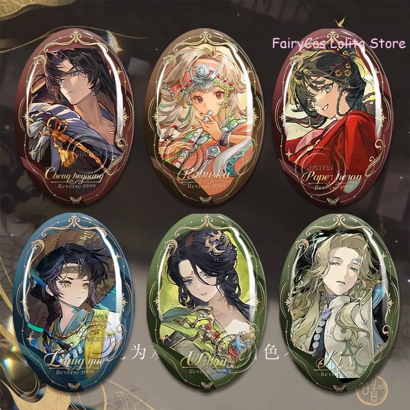 Anime Reverse:1999 Mayfly ‌   Rubuska Willow Theme Reflective Badge Brooch Pins Cartoon Itabag Bedge Pendant Collect