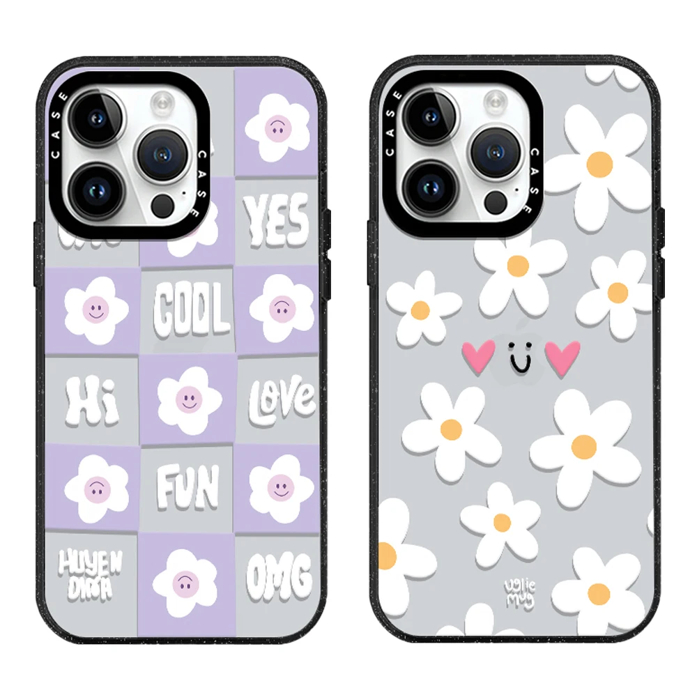 Gorgeous Florals Flowers Acrylic Phone Case With MagSafe For iPhone 16 15 14 13 12 Pro Max Plus Anti-drop Shockproof Back Cover