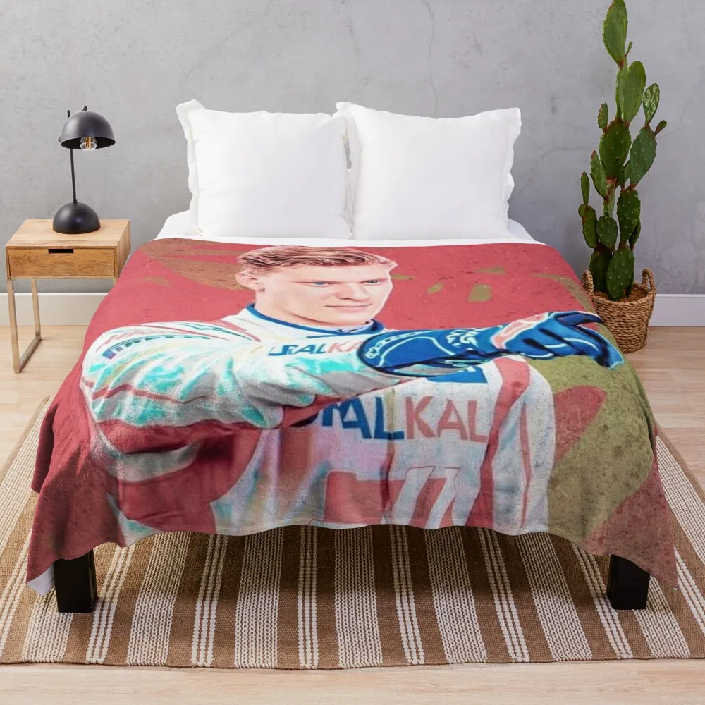 

mick schumacher Throw Blanket Multi-Purpose manga Flannels Blankets