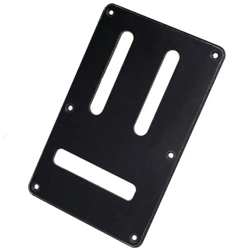 Black Plastic 3 Trough Electric Guitar Pickguard Cavity Cover Wiring Back Plate Accessories
