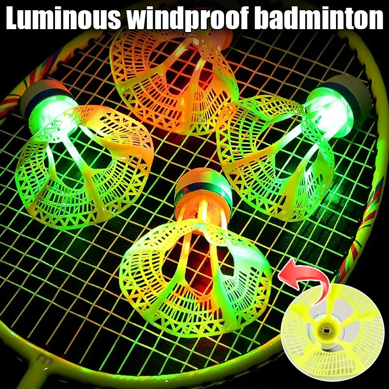 

1PC Glow-In-The-Dark Windproof Badminton Shuttlecock - Night Outdoor Sports Training Accessory