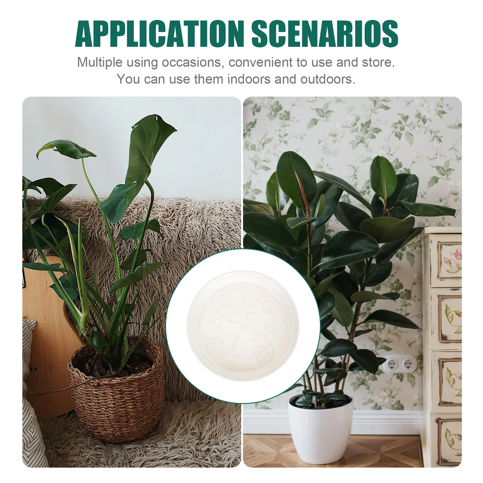 

20 Pcs Thickened Plastic Flower Pot Trays Durable Waterproof Plant Plates Gardening Trays Planter Accessories