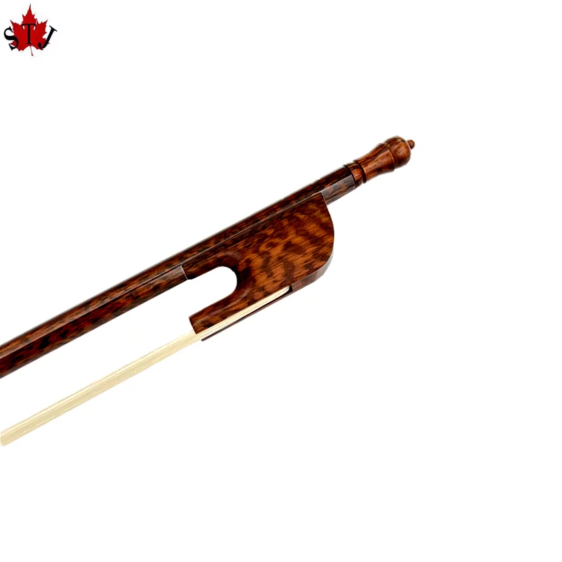 1pcs Baroque style 4/4 Snakewood letterwood Violin Bow Fiddle Bow.Siberian horsetail horsehair,violin parts accessories