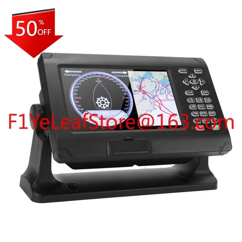 XF-808 8in Marine Boat GNSS Fish Finder Chart Plotter GPS BDS Navigator Keyed Assist Chartplotter For C-Map MAX&XINUO-MAP