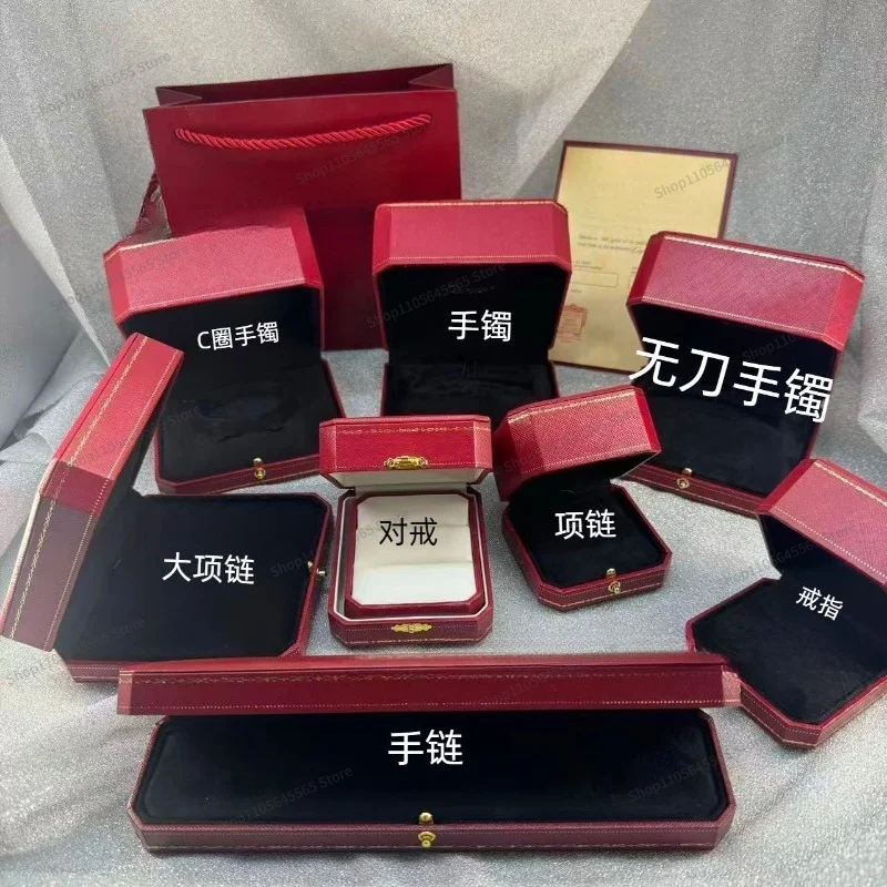 Original packaging box, high-end gift box, bracelet, ring, ring, stud earrings, high-version gift box wholesale.