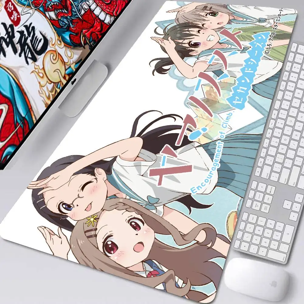 E-Encouragement Of Climb Anime Mousepad Non-slip Suitable For Office Computers Laptops E-sports Game Desk Mats XXL Keyboard