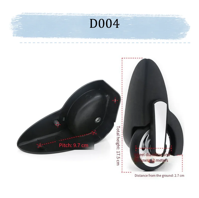 لجزء استبدال الأمتعة ذات العجلات الأمامية المستقيمة العالمية D004 ملحقات الأمتعة سهلة التركيب #2