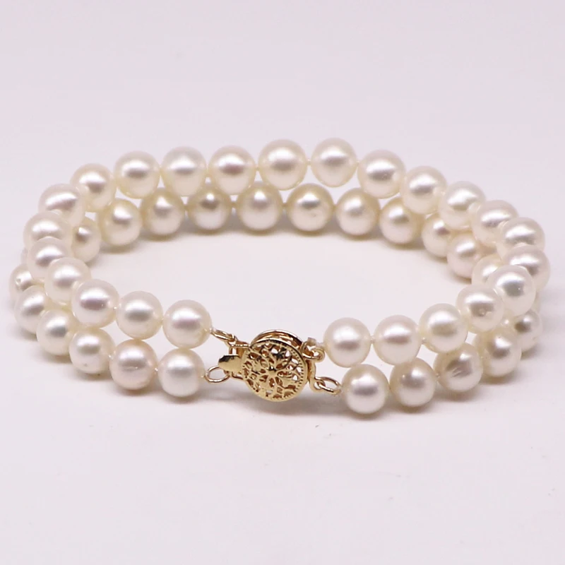 

Multi Pearl Bracelet With Round Designer For Women Luxury Original Freshwater Cultured Beaded In White Aa Quality Wholesale Gift