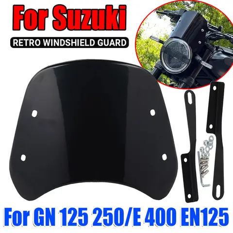For Suzuki GN 125 GN125 Intruder GN250 GN250E GN400 EN125 Accessories Retro Windscreen Windshield Wind Screen Deflector Cover