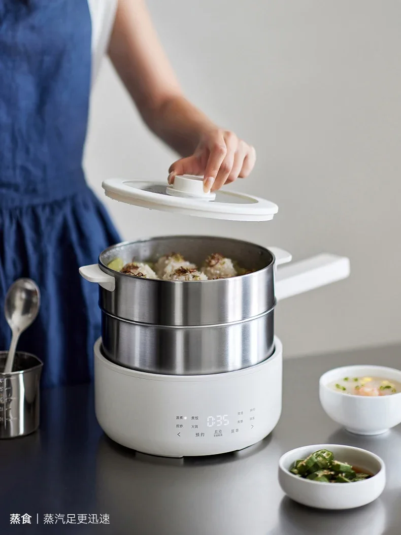 220 В замечательная 2,5 л электрическая кастрюля из нержавеющей стали без покрытия съемный вок AI