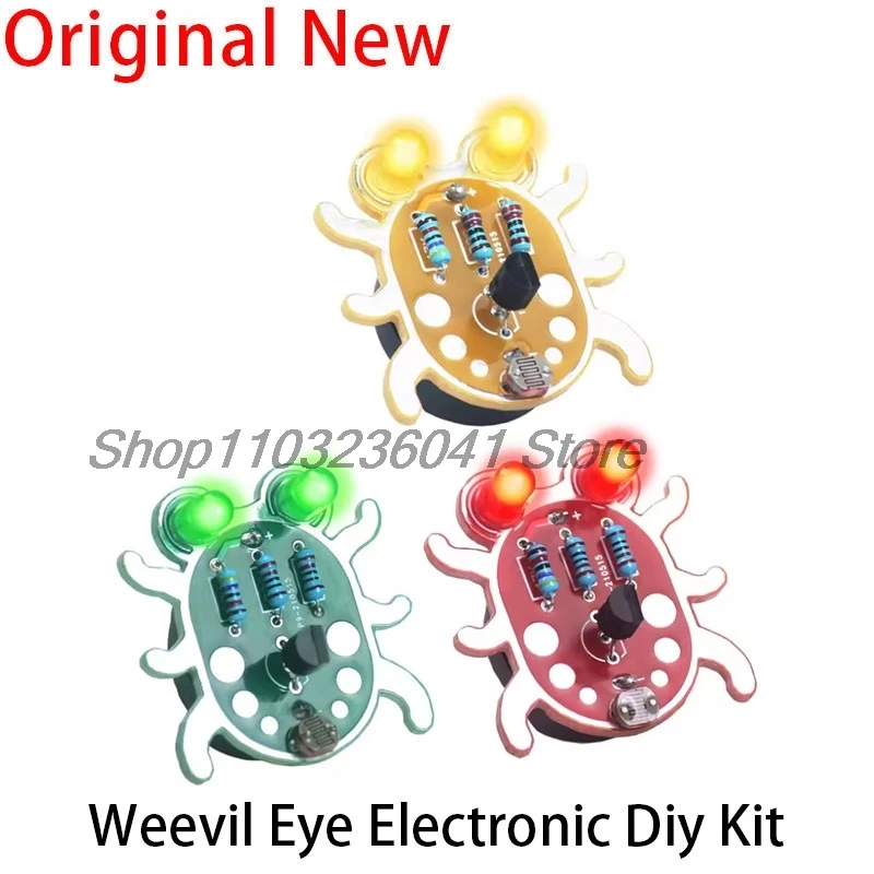 Electronic Diy Kit Weevil Eye Beginner Learn To Solder Fun Kit Handmade Gift Fit for Student Experiment Parent-Child Interaction