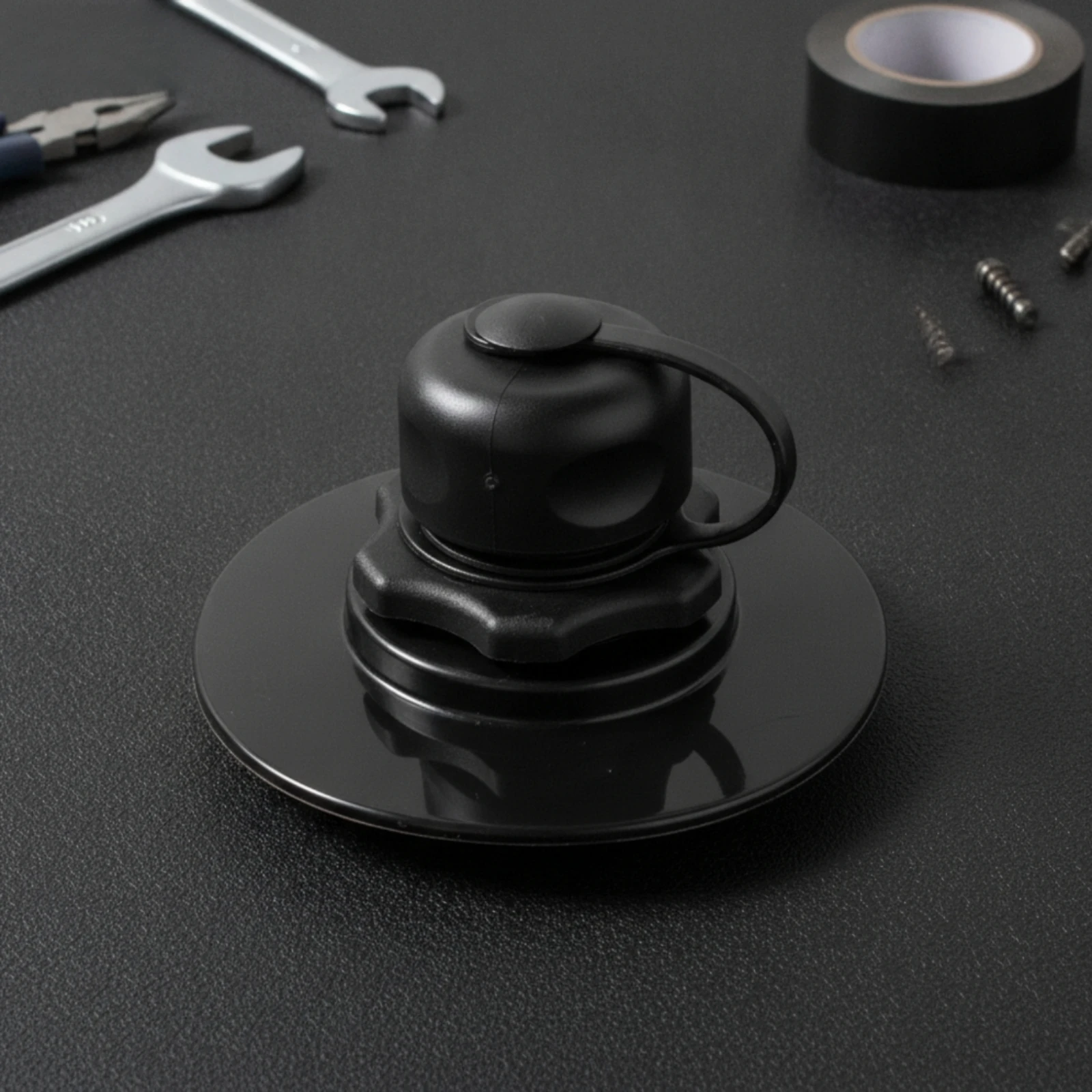 Boston Valve with Tethered Cap Black Boston Valve Replacement Air Valves Sturdy Air Plugs Easy to Turn for Marine Inflatables