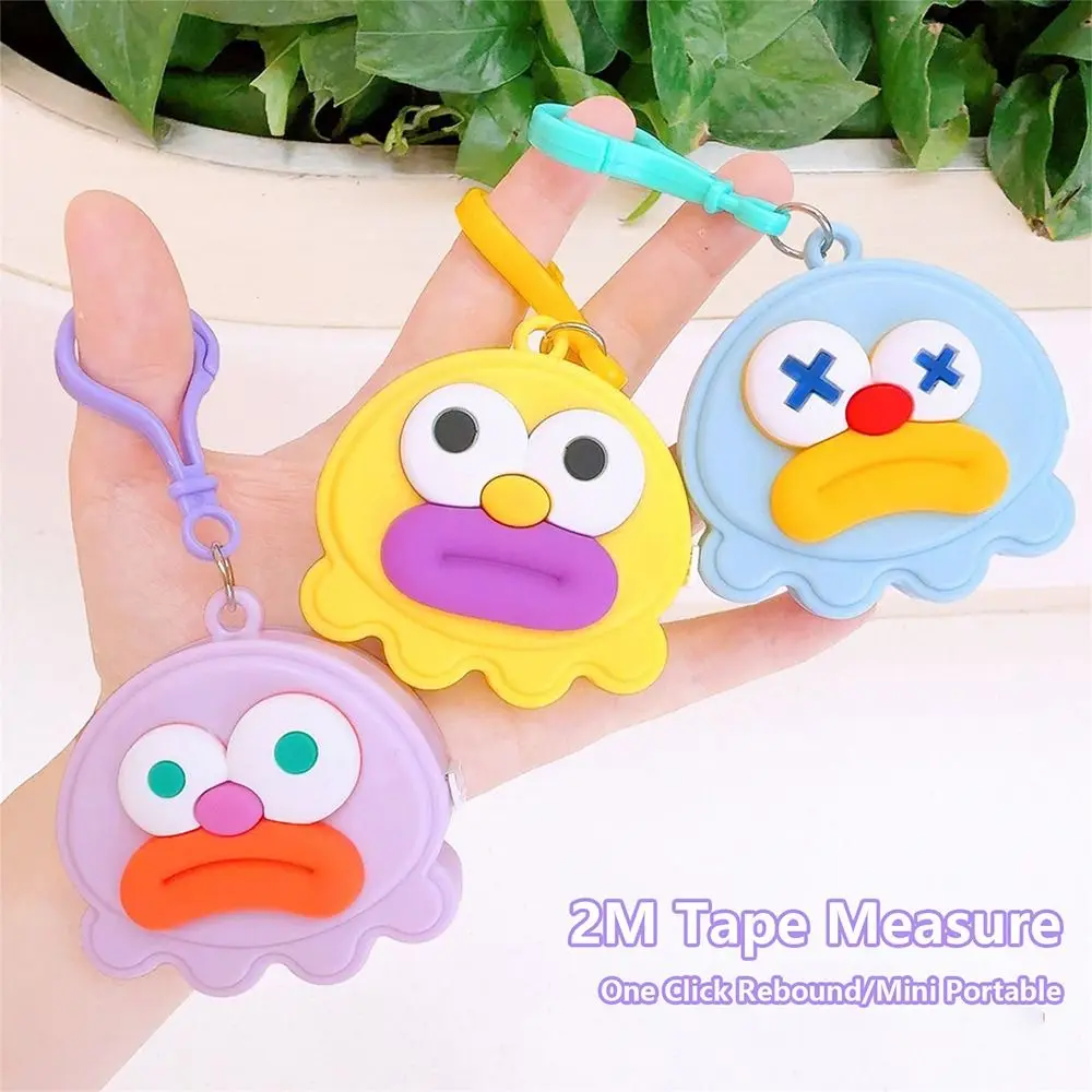 2M Length Cat Paw Ruler Big Mouth Design Soft Leather Soft Leather Ruler One Click Rebound Clothing Tailor Ruler Office Use