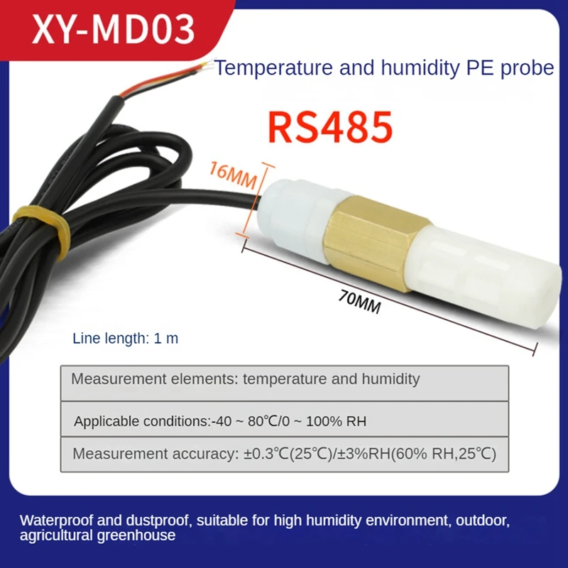 DC5-28V RS485 Temperature And Humidity Transmitter Modbus XY-MD03 Collector Temperature And Humidity