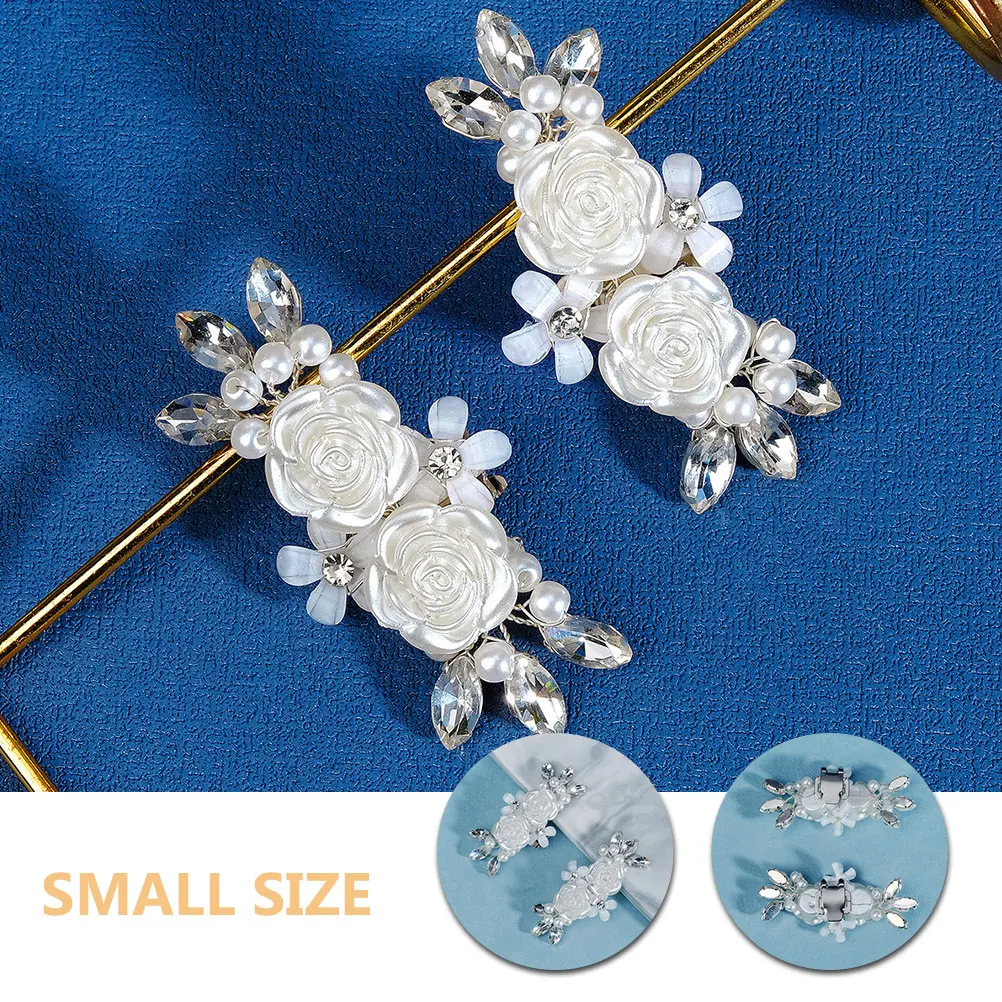 

1 Pair Pearl Flower Shoe Clips White Bridal Accessories Decorative Wedding Party Prom Graduation Shoe Jewelry Clips Buckle