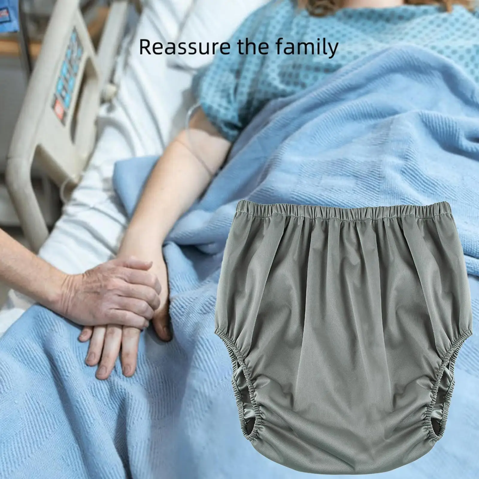 Washable Adult Cloth Diaper Cover TPU Material Incontinence Leakproof Underpants for Elderly and Care Home