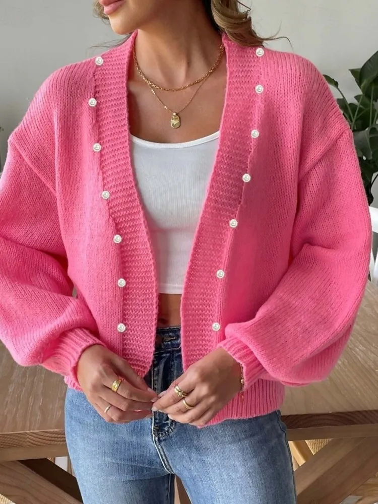 

New Fall And Winter Casual Cardigan For Ladies,Elegant Cardigan Woman,Knit Sweater Woman,Vintage Clothing,Woman Clothes