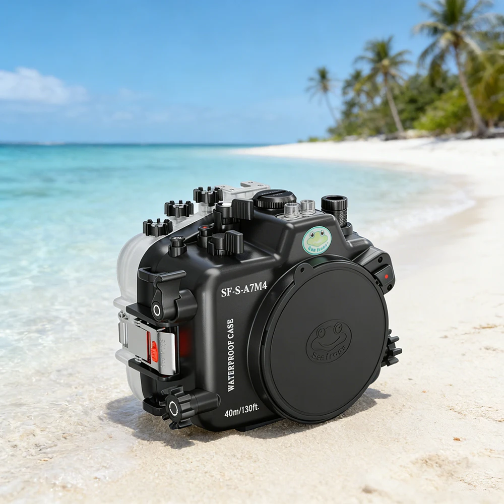 

Водонепроницаемый корпус Seafrogs 40 м для оборудования для подводной фотографии Sony A7M4, водонепроницаемый корпус камеры