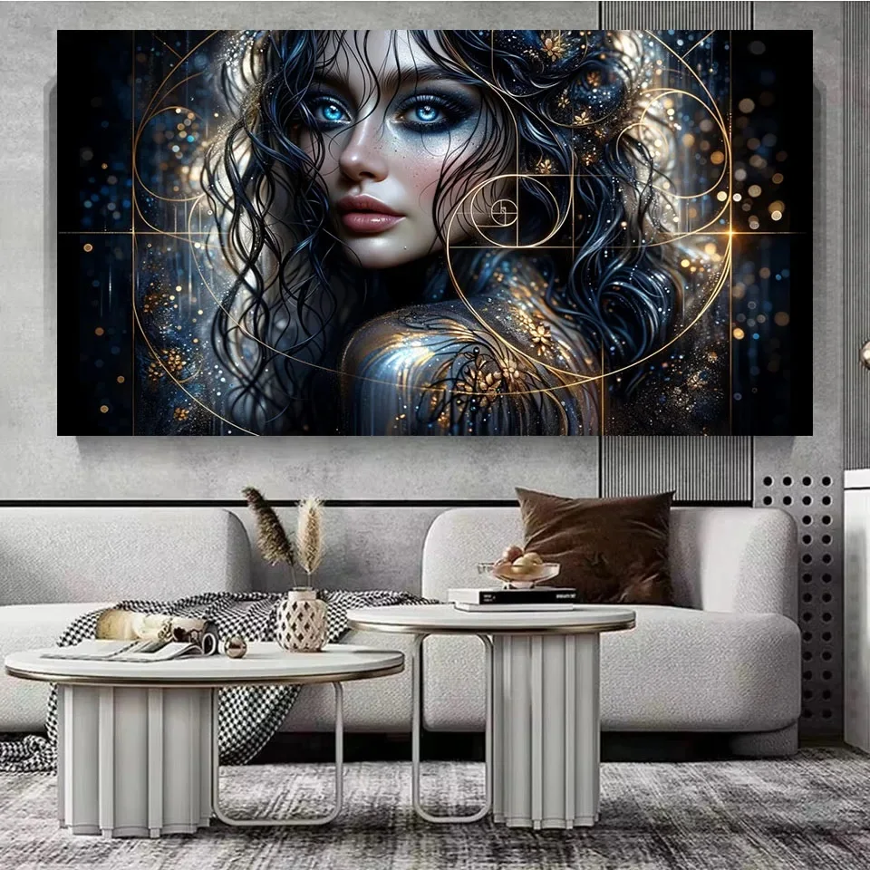 Fibonacci Beauty 5d Diy Diamond Painting Large Size Shimmering Lady Art Full Diamonds Mosaic Cross Stitch Kit Home Decor Gift