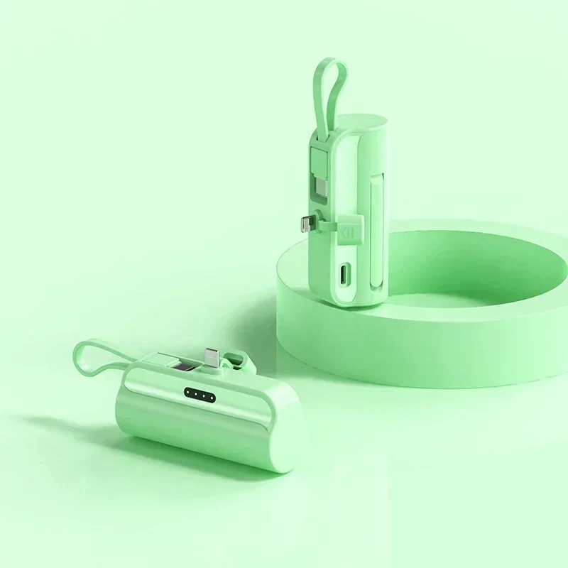 باور بانك صغير محمول بقدرة 10 وات 5000/10000 مللي أمبير في الساعة مع شحن سريع من النوع C لهاتف آيفون وسامسونج وبطارية هواوي الخارجية