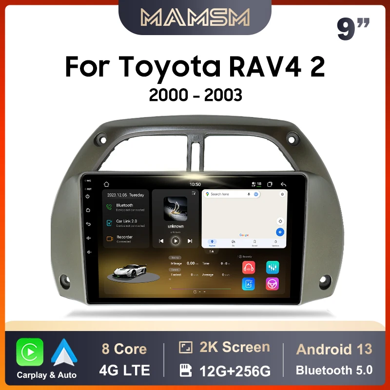 MAMSM Car Radio For Toyota RAV4 Rav 4 2001- 2006 Android 13 Multimedia Video Player 4G Carplay Auto Stereo Head Unit intelligent