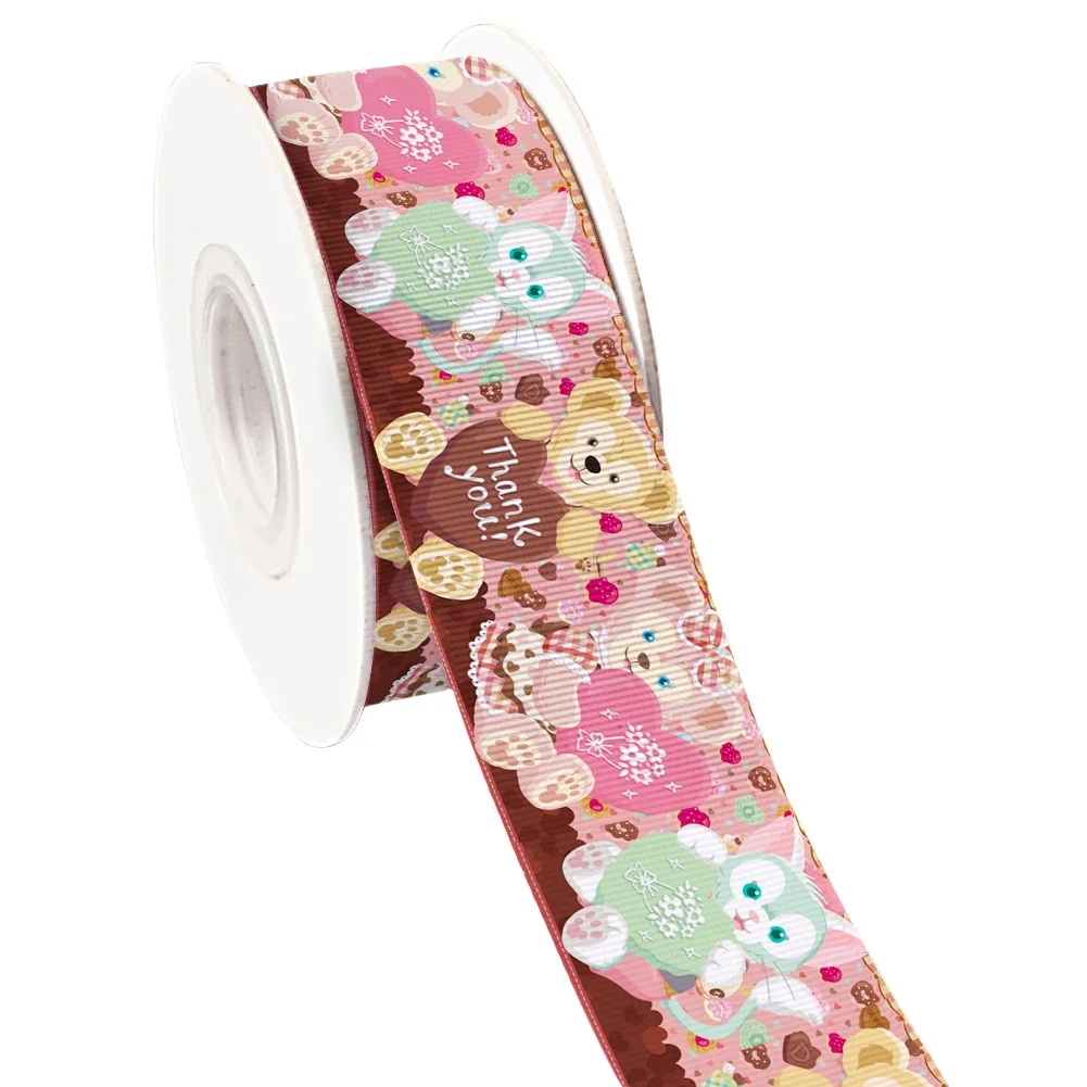 10yards Disney Duffy ShellieMay Pattern Grosgrain Ribbon for Children's Gift Box Packaging