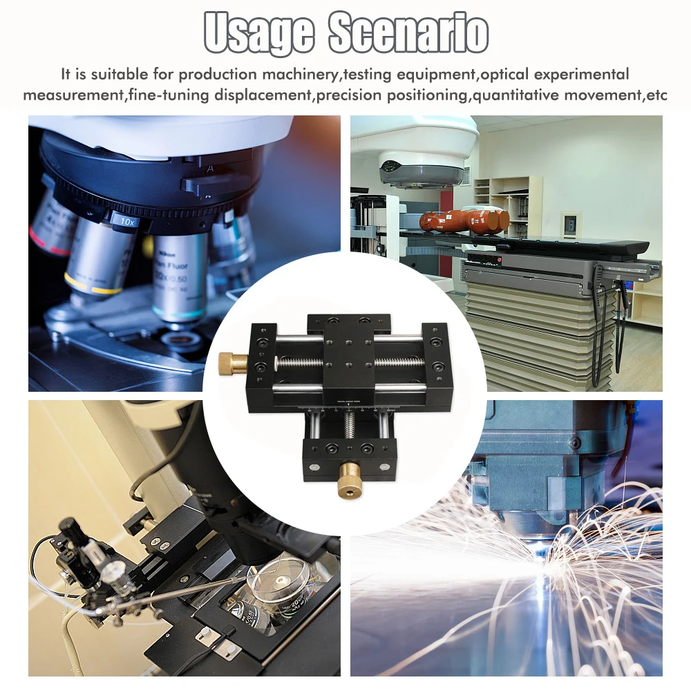 XY Displacement Platform Manual Fine-tuning Sliding Table Optical Precision Cross Moving Table Precision Screw Feed