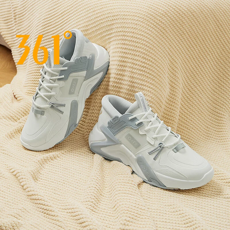 

361 Degrees Men's Sport Shoes Warm Lifestyle Hard-Wearing Leather Retro Hightening Comfortable Casual Male Sneakers 672246707F