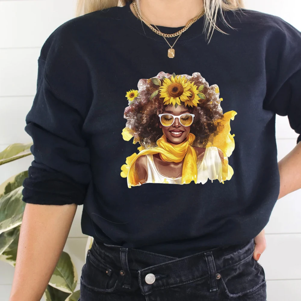 ملصق زهرة فتاة بطباعة ساخنة ، تصميم ملابس ذاتية الصنع ، طباعة نقل تي شيرت قابلة للغسل ، قابل للغسل