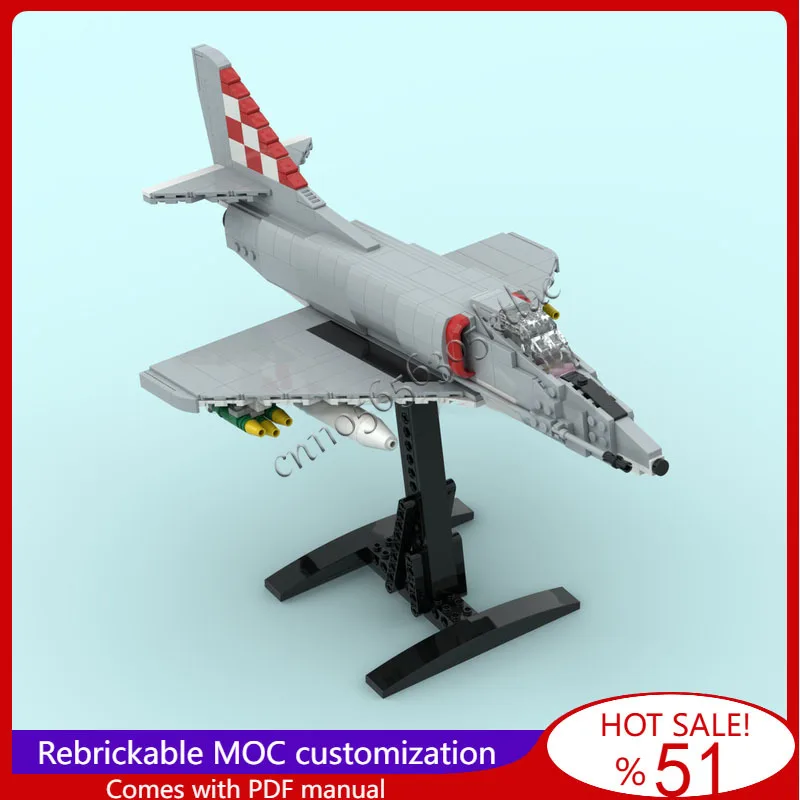 

692PCS MOC Subsonic Carrier Based A-4 Skyhawk Attack Aircraft Model Assembled Educational Creative Children Toy Festival Gifts